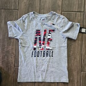 NFL Kids Grey 'NE Football' Short Sleeve Tee